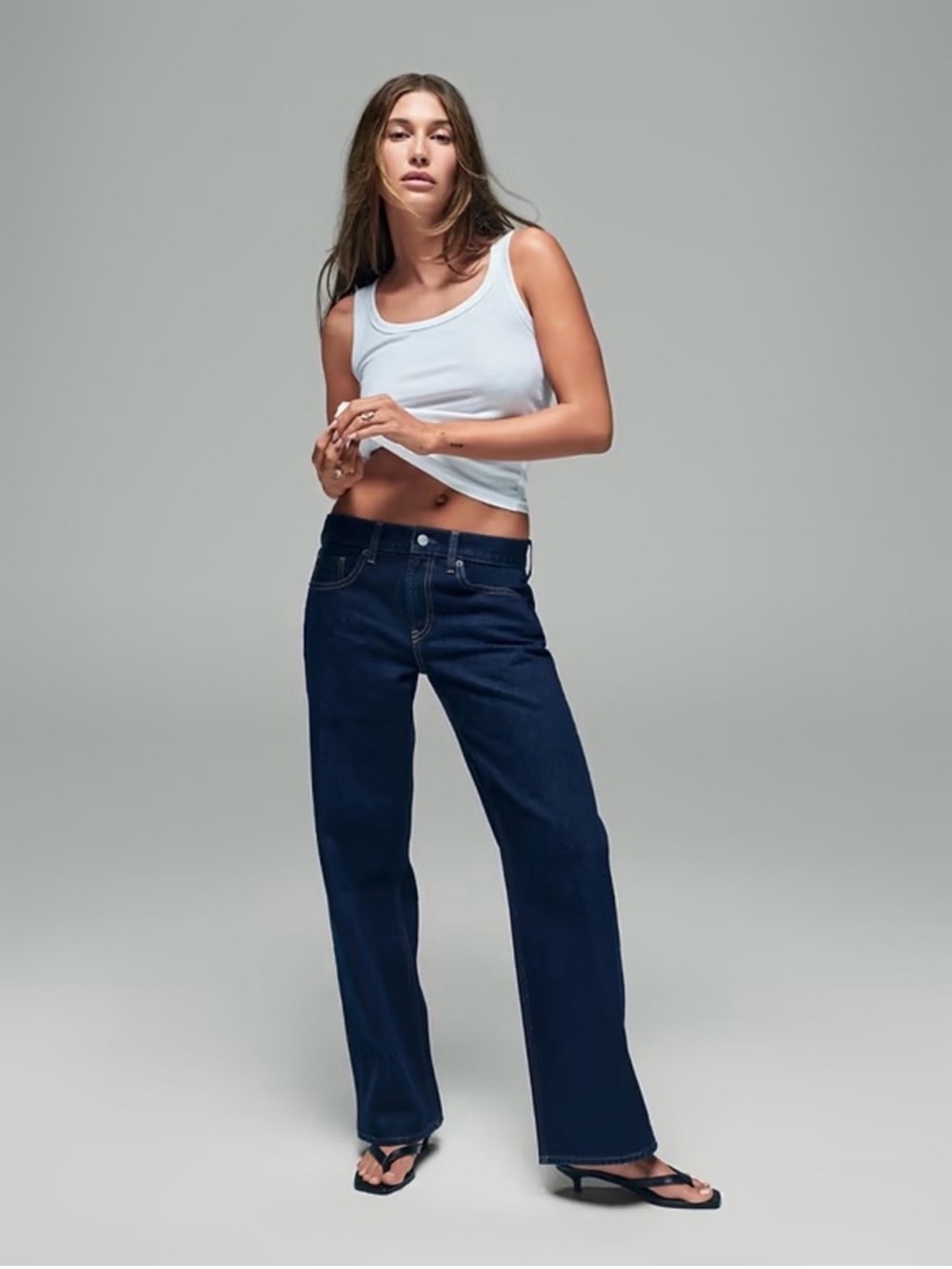 GAP X HAILEY BIEBER LOW RISE LOOSE JEANS ~ MIDNIGHT SIZE 24
